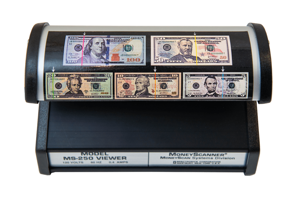 MS250 MoneyScanner Counterfeit Currency Detector Spectroline