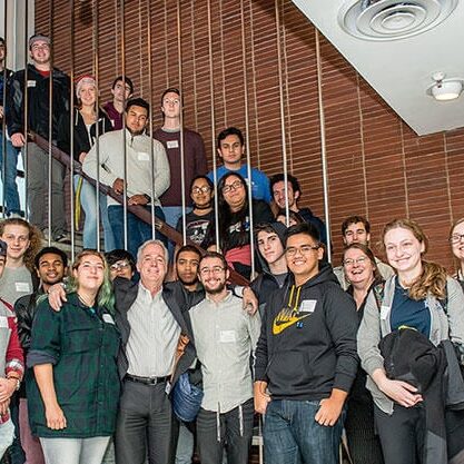 Hofstra-Spectronics Hofstra students visiting Spectronics.