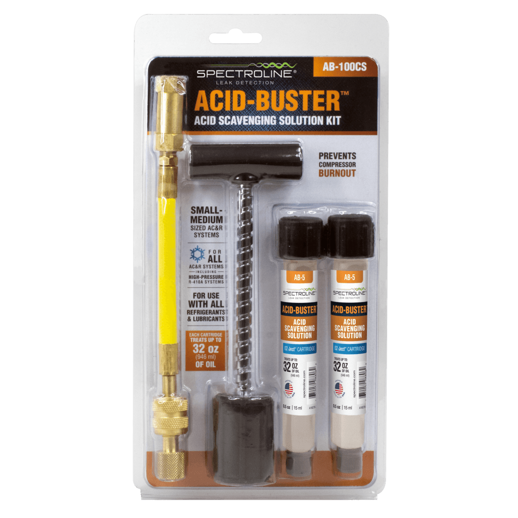 Kit Acid-Buster AB-100CS da Spectroline para eliminar a acumulação de ácido