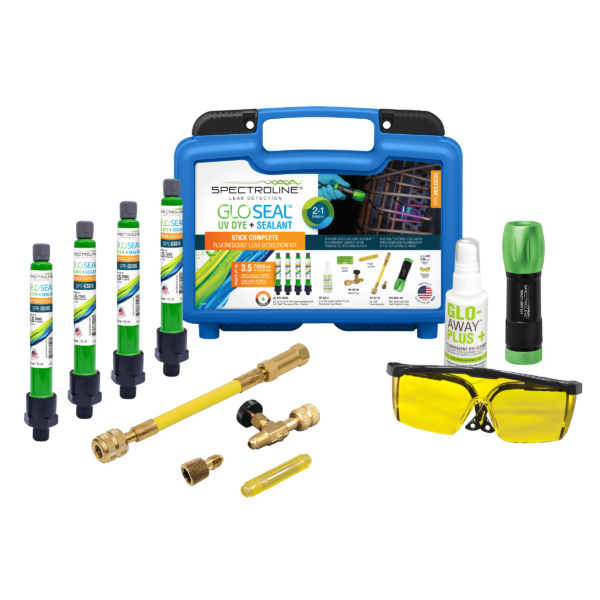 GLO SEAL™ STICK KIT COMPLETO DE DETECÇÃO DE FUGAS FLUORESCENTE