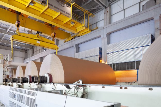 Paper mill plant. Paper Mill Factory