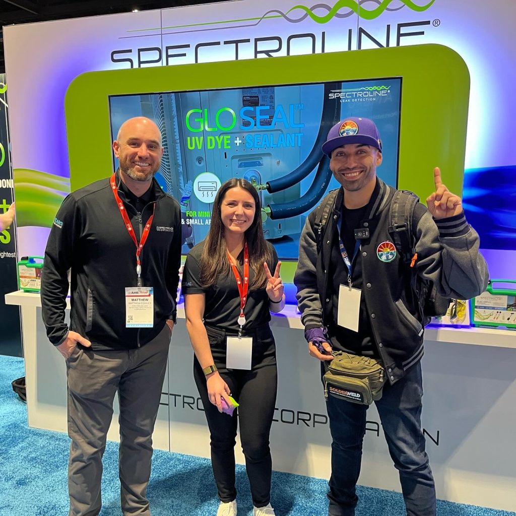 P.E. HVAC with Spectroline Leak Detection Experts at AHR EXPO 2024