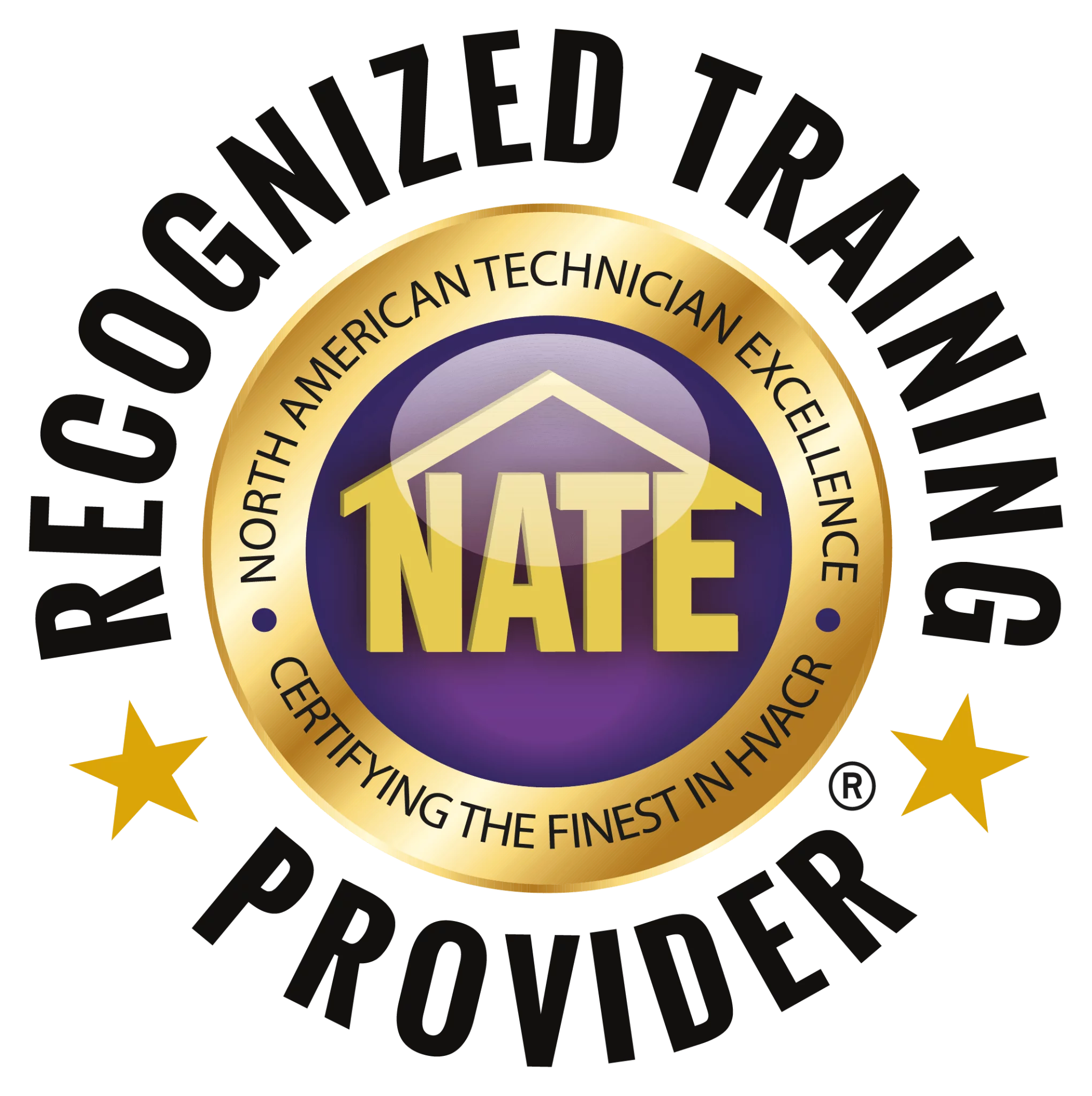 Recognized training provider NATE badge
